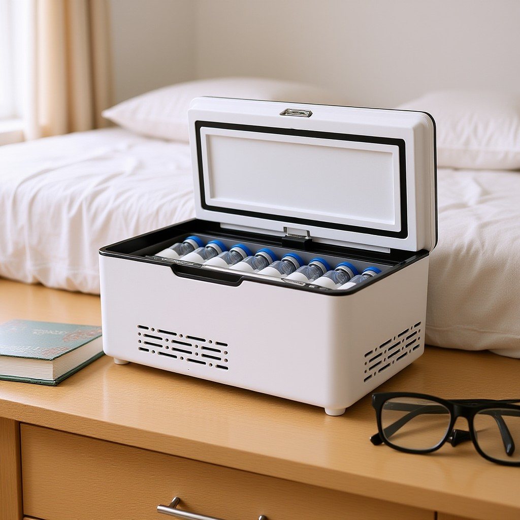 Cryova on a bedside table