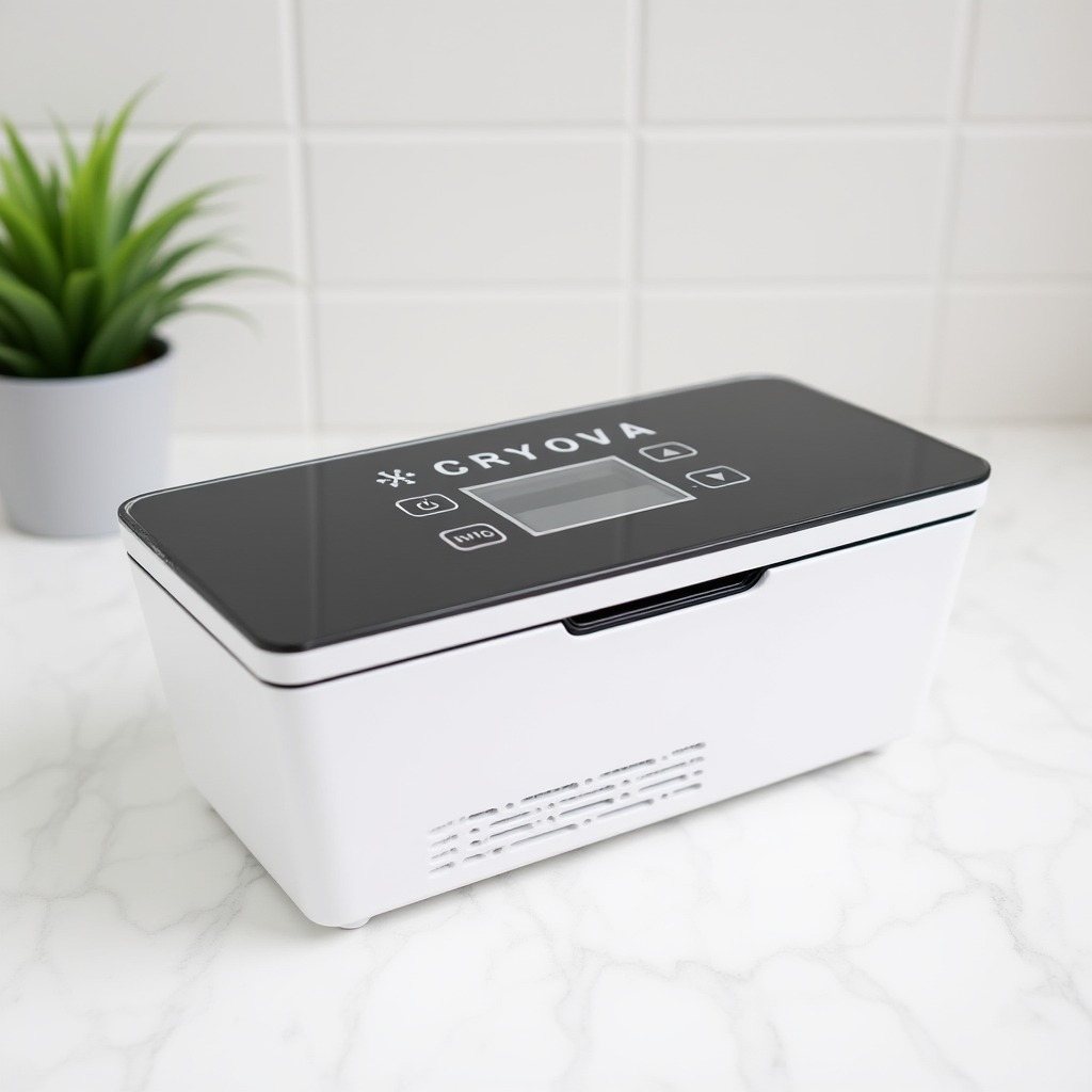 Cryova closed on a kitchen counter